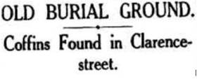 Burial ground Clarence Street Sydney