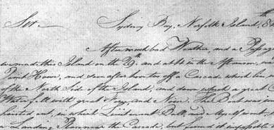 Three Cheers on 6 March 1788 Norfolk Island